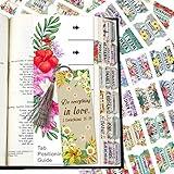 Bible Index Tabs New & Old Testament Tabs Matte Laminated Floral Design - 122 Pcs (Floral)