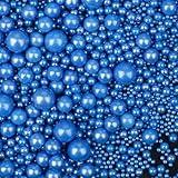 Blue Sprinkles for Cake Decorating, 120g/4.23oz Edible Royal Blue Pearl Sprinkles Mix, Sugar Candy Pearls for Baking, Cookie Decorations and Cupcake Toppings, Wedding Party Supplies