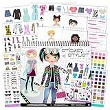 Fashion Angels Sticker Stylist 12544, Fashion Design Sticker by Number Activity Book, For Kids 6 and Up