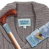 Clothing Labels for Nursing Home Blue [120pcs] - Name Tags for Clothes, Items & Home Essentials - Personalized Laundry Stick on Labels - Custom Cloth Name Sticker Washable (1.2”x0.5”)