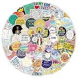 100pcs Christian Stickers,Bible Stickers,Motivational Kid Sticker Christian Gifts for Women Inspirational Sticker