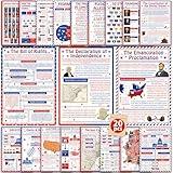 party greeting 20PCS US History Posters Set Social Studies Classroom Decorations US Government American History Poster Set for Classroom Teachers Teaching Decor Primary high School Grade