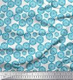 Soimoi Silk Blue Fabric - by The Yard - 42 Inch Wide - Triangle & Hexagon Geometric Textile - Geometric and Edgy Fusion for Fashion and Home Decor Printed Fabric