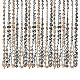 Halloween Bead Necklaces - Bulk set of 48 metallic necklaces - Halloween Accessory and Supplies