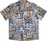 RJC Men's Ancient Warriors Hawaiian Shirt Blue Medium