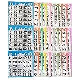 American Games Bingo Paper Game Cards – 3 Card – 10 Bingo Sheets – 100 Books – 10 Colors, Made in USA