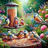 HUADADA Jigsaw Puzzles for Adults 1024 Pieces, Feed Bird Interlock Perfectly No Dust, Home Decors Family Challenge Toys for Men Women Elders Seniors (19.6"x19.6"), 1:1 Poster