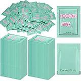Loopeer 200 Pack Travel Antiperspirant Bulk Deodorant Wipes Individually Wrapped Body Wipes to Clean Skin Underarm Sweating Fresh Scented Towelettes Mini Purse Refresh Essentials for Men Women