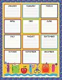 Carson Dellosa School Supplies Happy Birthday Calendar Chart, 17" x 22" Months of the Year Poster for Bulletin Board, Party Decorations, and Classroom Decor