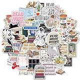 Joyppy 50 PCS Book Stickers for Kindle, Bookish Kindle Reading Stickers for Books, Water Bottles, Laptops, Book Lover Sticker Accessories Gifts for Kids Teens Adults