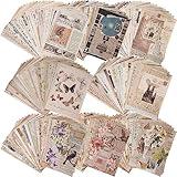 192 Sheets of Scrapbook Paper, Journaling Scrapbooking Supplies Craft Paper Kits Vintage Room Decor Posters Decoupage Paper Ephemera for Junk Journals Bullet Journal Card Making Decorative Background