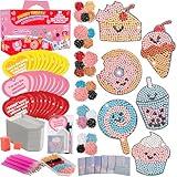 Sweet Treats Diamond Painting Kits (24ct) - Perfect Goodie Bag Party Favors for Kids Birthday Party - Each Includes Candy Gem Craft Activity & Sticker for Boys & Girls - Multi-Item Party Favor Packs