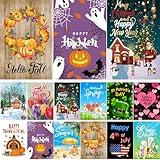 CDLong Seasonal Garden Flag Set of 12 Double Sided 12 x 18 Inch Yard Flag, Small garden flags for outside, Christmas Spring Seasonal Flag for Outdoor Holiday Decorations