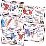 party greeting 5 Pcs American Expansion in US History Poster Set Social Studies Classroom Decorations Study Materials for Teachers Middle School and High