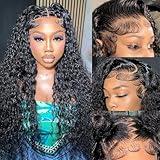 serwell 28 Inch Water Wave Lace Front Wigs Human Hair 13x6 HD Lace Front Wigs Human Hair 200% Density Wet and Wavy Lace Front Wigs Human Hair Glueless Deep Wave Lace Front Wigs Pre Plucked