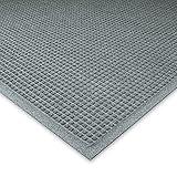 WaterHog Fashion Mat | Commercial-Grade Entrance Mat with Fabric Border – Indoor/Outdoor, Quick Drying, Stain Resistant Door Mat (Medium Grey, 2' x 3')