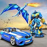 Futuristic Dragon Robot Fighting Car Robot Action Game