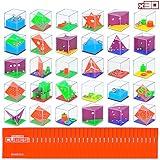 BONNYCO Brain Teaser Puzzles Cubes Kids Party Favors Pack 30 Pinata Goodie Bags Stuffers for Kids 3-5 4-8, Return Gifts for Birthday Party | Mini Puzzle Games, Classroom Prizes | Rewards Stocking