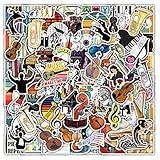 100Pcs Orchestral Stickers Pack,Vinyl Instruments Stickers for Kids Teens,Classical Music Aesthetic Stickers Waterproof for Water Bottles,Laptop,Hydroflask,Guitar,Violin
