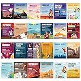 H1vojoxo Classroom Literary Genres Posters - 24PCS Elements of English Language and Literature Posters Back to School Literary Elements Poster Educational Wall Art Print for Middle High School Decor
