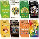 MotiMind 24 Pcs Mini Asian Pacific American Heritage Month Notebooks Hispanic Heritage Notebooks Pocket Small Memo Pad Heritage Spiral Notepads Gift for Office Party Favor Supplies(Hispanic)