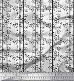 Soimoi Polyester Crepe Black Fabric - by The Yard - 52 Inch Wide - Natural and Sustainable Designs for Home and Fashion Printed Fabric