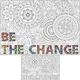 Large Coloring Posters for Adults and Kids - Giant Coloring Poster Motivational - Jumbo Wall Size Pages for Classroom Office Team Work - Huge Adult Inspirational Sheet - Big Mandala to Color