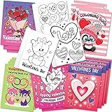 ArtCreativity 20 Packs / 5" X 7" Valentines Day Mini Coloring Books for Boys and Girls Children, 5 Designs Set for Classroom, Perfect for Creative Educational Art Home and Exchange Gifts for Toddlers