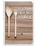 BookFactory Food and Health Journal/Food Diary/Fitness Journal Notebook, 186 Pages - 6'' x 9'' Durable Thick Translucent Cover, Wire-O Binding (JOU-186-69CW(FoodJournal))