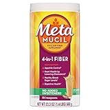 Metamucil, Unflavored Psyllium Husk Powder Fiber Supplement, Plain wih No Added Sweeteners, 4-in-1 Psyllium Husk Fiber Powder for Digestive Health, #1 Doctor Recommended Fiber Brand, 114 teaspoons