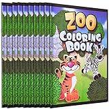 18Pcs Zoo Animal Coloring Books Bulk for Kids - 9"x11" Animal Party Favors with Jungle Safari Animals and Activity Sheets for Goodie Bags, Classrooms and Themed Birthday Supplies (Pack of 18)