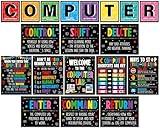 19pcs Computer Lab Poster Computer Science Posters for Classroom Decorations Inspirational Classroom Rules Education Technology Digital Keyboard Poster PC Decor Wall Art Back To School Supplies