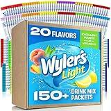 Wyler's Light 20 Flavor Variety Pack - 176 Sugar Free Drink Mix Packets - Water Flavoring Singles to Go