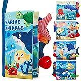 hahaland Baby Books 0-6 Months,Infant Tummy Time Toy High Contrast Sensory Baby Toys 6 to 12 Months Touch Feel Book Baby Gifts for Boy Girl 0-3 Months Book Early Learning Toy (Single Book)