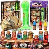 Alritz Mystery Potions Kit for Kids, 20 Magic Mix Witch Potion Bottles, Happy Decorations Ornaments Pumpkin Table Craft Toys Gift for Boys Girls Age 6 7 8 9 10 11+ Indoor Outdoor Christmas Party Decor