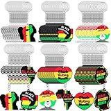 Fabbay 96 Pcs Juneteenth Day Party Favors Black History Month Keychain Hanging Black History Month Gift Decorations for Party Women Backpacks Supplies, 6 Styles