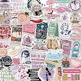 150 PCS Romance Book Stickers for Kindle, Holographic Bookish Sticker Pack Reading Glitter Vinyl Decals for Laptop Ebook Readers Water Bottles Journal Scrapbook Waterproof
