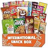 International Snack Box Variety Pack, 12 Different Snacks with 15+ Pieces Count Premium Foreign Rare Snacks and Candies, Sweet & Sour Candy Pack for Christmas Thanksgiving or More