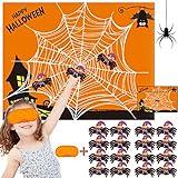 Funnlot Halloween Party Games for Kids Pin The Spider on The Web Halloween Party Games Activities Pin The Tail