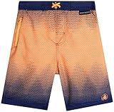 Body Glove Boys Swim Board Shorts - UPF 50+ Quick Dry Boys Swim Trunks Bathing Suit Kids Swimwear with Pockets(Sizes: 8-18), Size 10-12, Navy Orange Dots