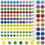 Removable Pricemarker Labels, 1920 Pre-Priced Pricing Stickers Include Custom Tags，Ideal for flea Markets, Yard/Garage Sales（0.75inch）