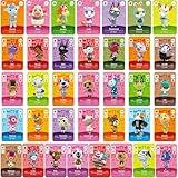 36Pcs NFC Mini Villager Cards with Storage Box (33 Pcs Villager and 3 Pcs RV Cards)