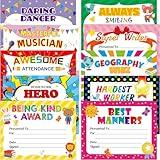 60 Pcs Student of Award Certificates End of School Year Superlatives Certificates Kids Recognition Achievement 8.5” X 11” Student of The Year Graduation Gifts Teacher Classroom Supplies