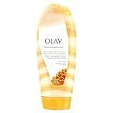 Olay Body Wash for Women, Moisture Ribbons Plus, Deep Conditioning & Moisturizing Formula, Long Lasting Smooth Soft Skin, For All Skin Types, Shea Butter & Manuka Honey Scent, 18 fl oz