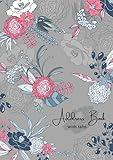 Address Book with Tabs: A4 Large Contact Notebook Organizer with Alphabetical Index | Cute Flower Shadow Design Gray