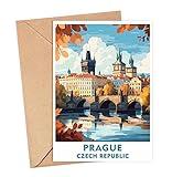 Prague City Greeting Card - Czech Republic Travel Card - Prague Travel Art - Prague City Card Gift - City Greeting Card - Prague Keepsake Card - Prague Travel Card - Prague Czech Republic Trip Gift
