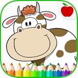 Farm Animals Coloring Book & Art Game for Kids