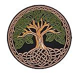 3.5" Celtic Tree of Life Iron On Decorative Patch - Embroidered, Sew On for Clothing, Dress, Jeans, Hat, Backpacks, Jackets - Family Tree Patch