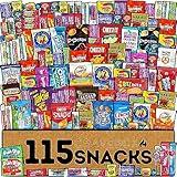 CRAVEBOX Snack and Candy Box (115 Count) Father's Day Variety Pack Bundle Assortment Gift Basket Adults Kids Care Package Boyfriend Birthday Office College Teen Boys Men Students Food College School