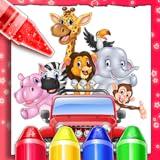 Cute Animal Coloring Pages: Cat, Dog, Horse & Turtle Coloring Book for Children, toddler, preschooler and kids.